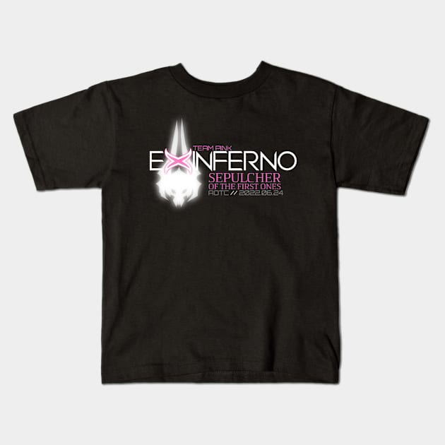 Team Pink AOTC Sepulcher of the First Ones T-Shirt (BLACK) Kids T-Shirt by Ex Inferno